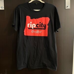 Black Portland Trailblazers Rip City T Shirt Size M